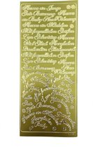 Gouden Stickervel 3662 Felicitaties (Duitstalig)