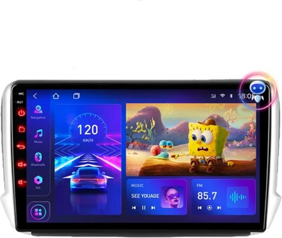 2 64G Android Autoradio voor Peugeot 208/2008 2012-2018, Draadloze