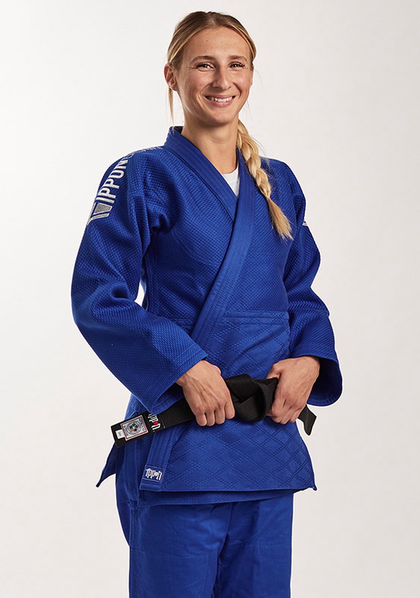 Ippon Gear Fighter Legendary Slim Fit judojas Blauw (Maat: 155)
