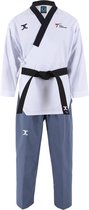 JCalicu poomsae dan taekwondopak voor dames | WT | Wit / Blauw (Maat: 170)