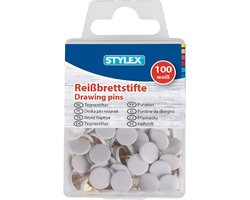 100 witte punaises in een doosje