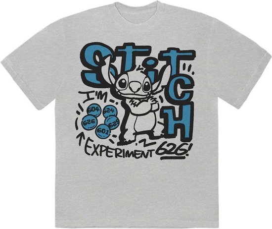 Disney Lilo & Stitch - Stitch Experiment Heren T-shirt - L - Grijs