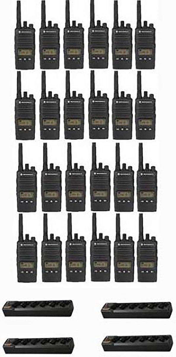 Set van 24 Motorola XT460 IP55 PMR446 Portofoon met 4 multiladers