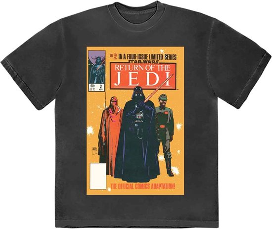 Disney Star Wars - Return Of The Jedi Comic Cover Heren T-shirt - L - Zwart