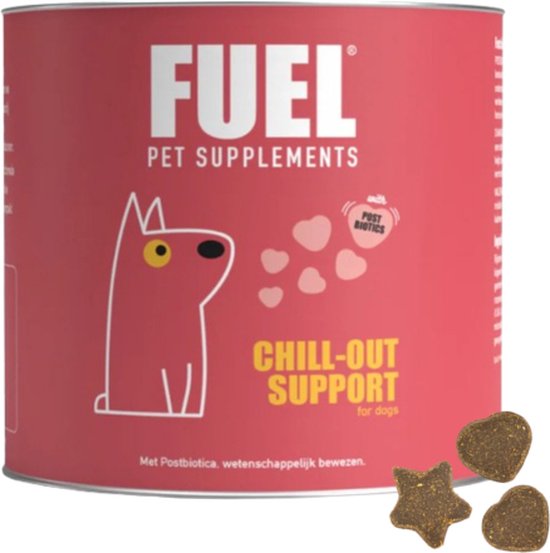 Fuel - Anti Stress Probiotica Hondensnacks - Natuurlijk Kalmeringsmiddel Hond - Anti Angst Supplement - Hypoallergeen - Vitamine E - 90 Hondensnoepjes - 300gr