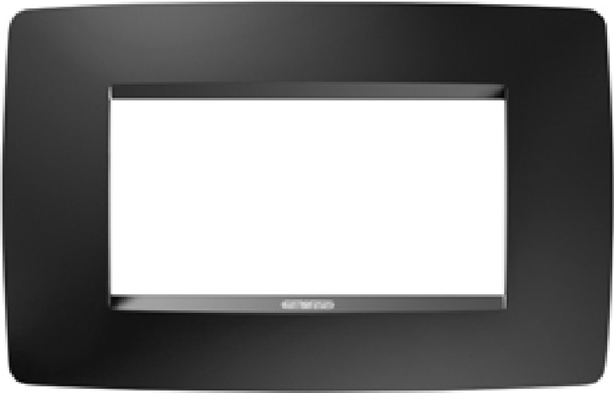 Gewiss GW16104VN Chorus - Afdekplaat 4-module - Kleur satijnzwarte plaat