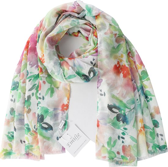 Foulards Emilie - foulard - printemps été - imprimé fleurs fantaisie - coloré