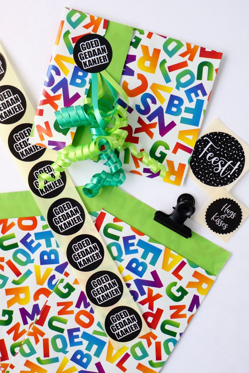 Sluitsticker - Sluitzegel – Goed gedaan kanjer- Zwart - Wit - Medaille Topper | Avondvierdaagse - Zwemdiploma - Geslaagd - Stickers - Diploma | Cadeau - Traktatie | Leuk inpakken | Beloning Kind - Beloningsstickers | Jongen – Meisje | DH collection — afbeelding 2