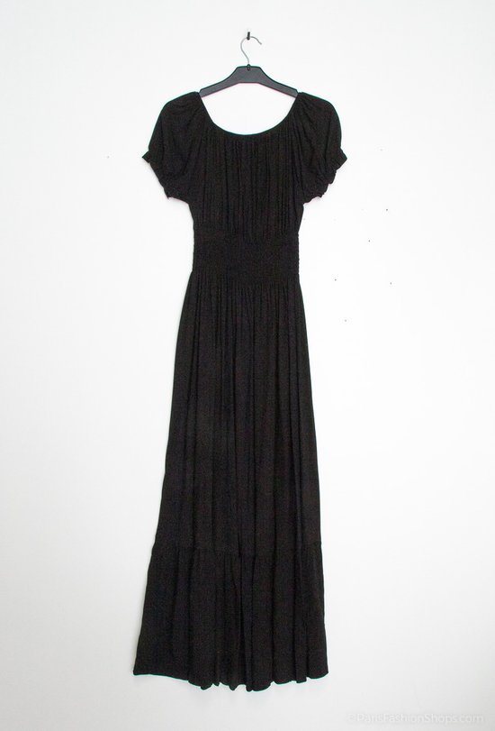 Robe longue femme Bodine motif uni noir Taille M/L Robe de plage