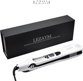 Lé Zaym® Lisseur Vapeur Modèle 5.0 - Comparable au Steampod de L'Oréal - Lisseur - Fer à friser - Lisseur vapeur professionnel - Plaques Extra larges - Peigne