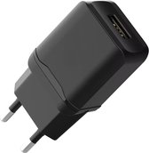 Adapter USB - Oplader Geschikt voor iPhone en Samsung - 12W Vermogen - Adaptive Fast Charger - Stekkerblok - Zwart