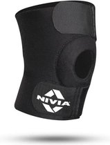 NIVIA orthopedische kniepatellasteun (zwart, vrije maat pasvorm - verstelbaar met klittenband) | Materiaal - Neopreen / Polyester | Pijnverlichting, sportschool, sport, training, training, fietsen