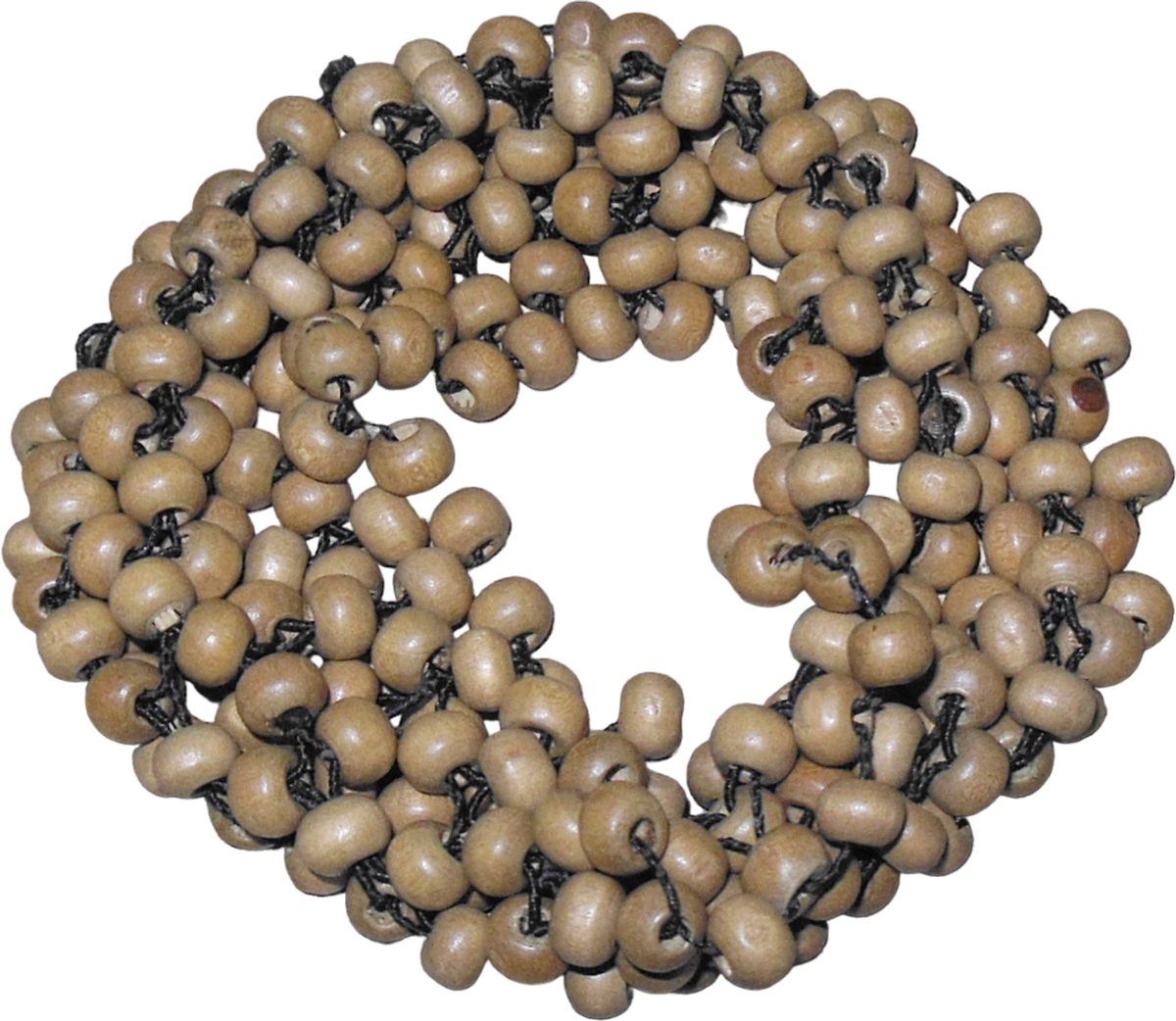 Armband bruin houten kraaltjes