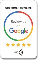 Google Review Kaart - NFC Google Review Kaart - NFC Sticker - NFC Tik op Kaarten- Wit - Beoordeel ons op Google- Geef jouw reviews een boost