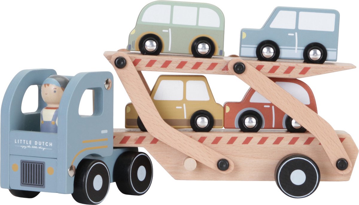 Little Dutch Houten Truck Transportwagen FSC — afbeelding 4
