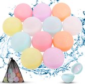 Herbruikbare waterballonnen voor kinderen - Snel vulbaar - 12 stuks - Waterspeelgoed voor buiten - Kleurrijk assortiment