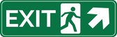 5x 280x105mm | Exit sticker right up diagornal sticker | Uitgang rechts boven