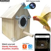 Kibus Vogelhuis met Camera - Wifi - Wildcamera - Nestingbox - Vogelnest - Nachtzicht - 64gb SD-card - HD resolutie -