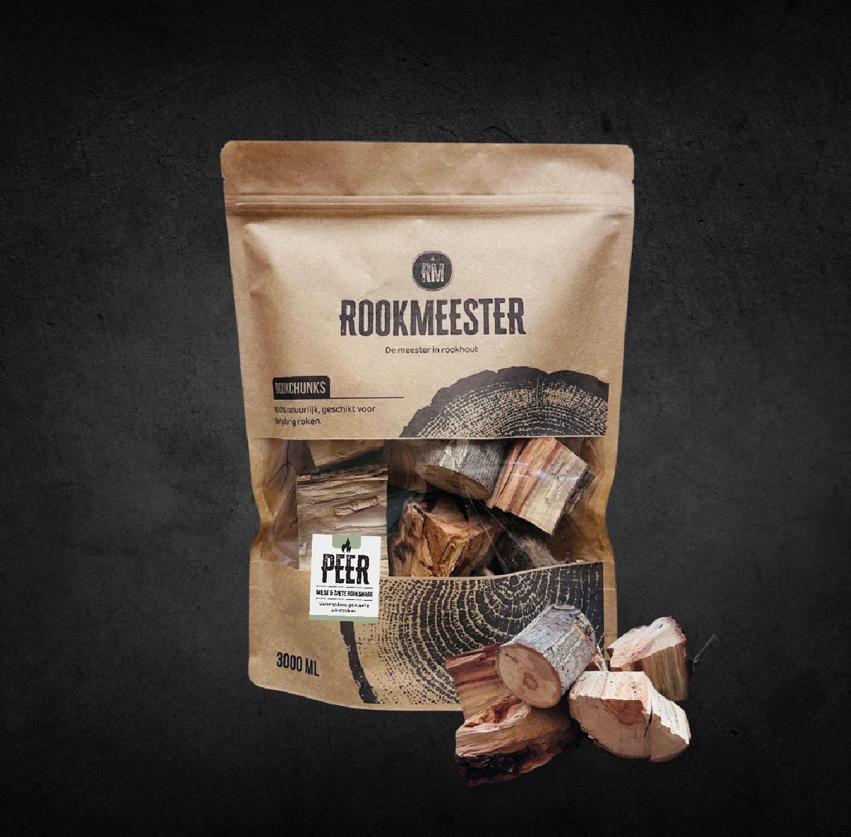 Rookmeester - Rookchunks Peer - 1,2kg - Rookhout