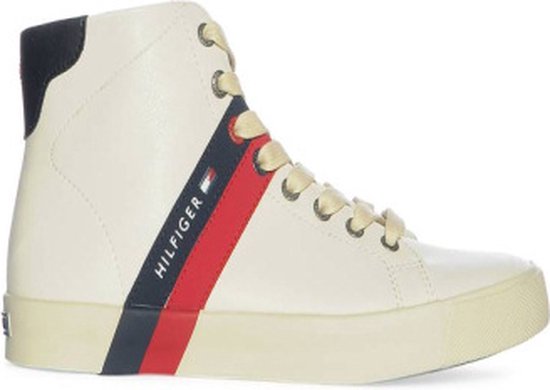 Tommy Hilfiger Leather Runner Chaussures pour femmes pour hommes - Wit - Taille 41
