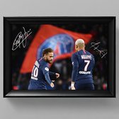 Kylian Mbappé Ingelijste Handtekening – 15 x 10cm In Klassiek Zwart Frame – Gedrukte handtekening – Paris Saint Germain - PSG - Voetbal - Football - WK - World Cup