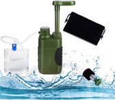 Waterfilter voor buiten - 5000 liter drinkwater - draagbare waterzuiveraar voor prepper noodgevallen uitrusting (legergroen) waterfilter
