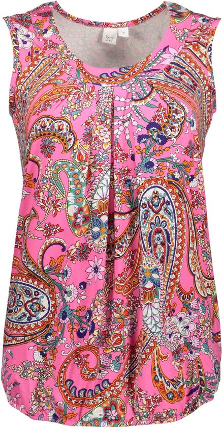 NED Top Dafne Sl Pink Paisley Print Tricot 24s4 X1419 02 401 Pink Dames Maat - S