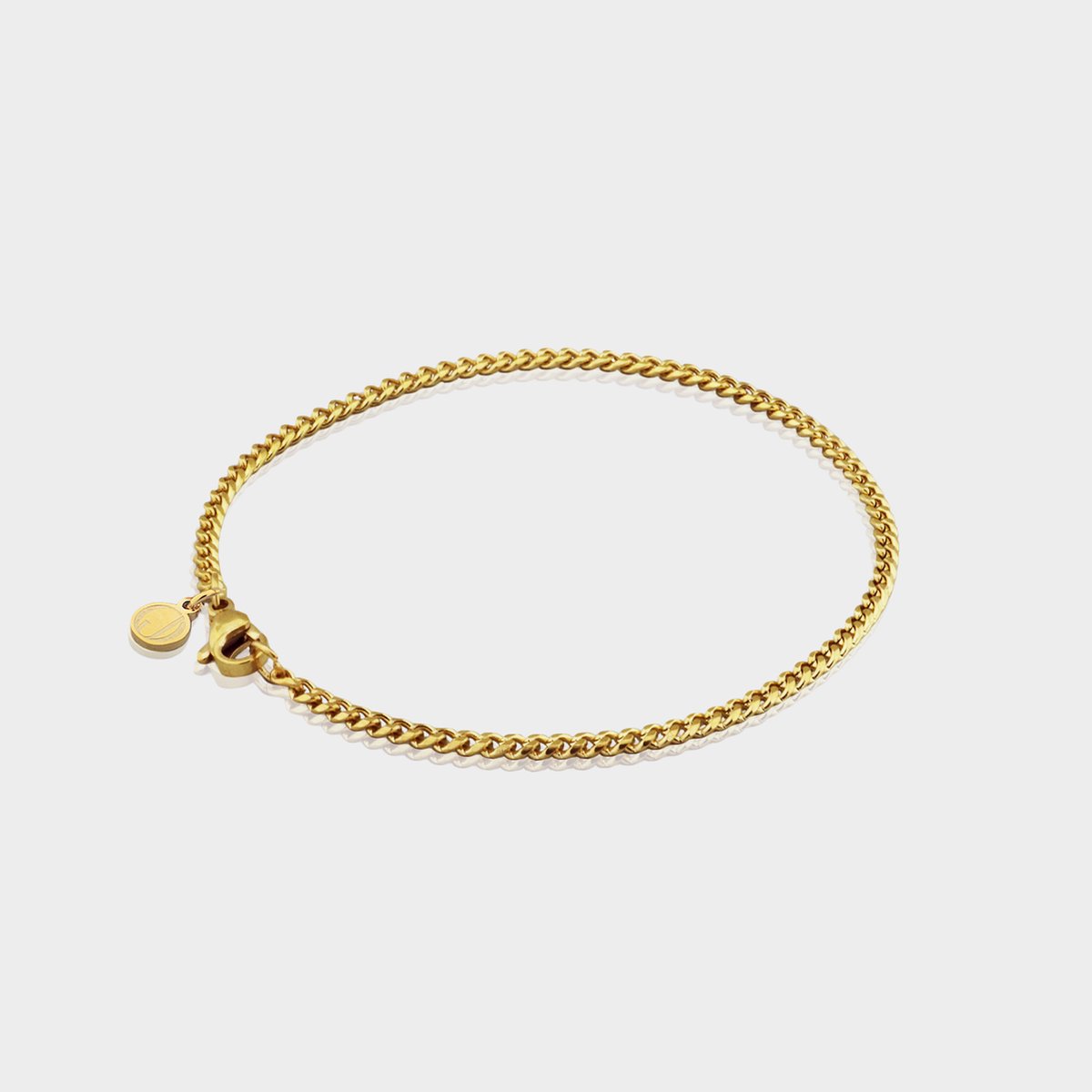 Cuban Armband 3 mm - Gouden Schakelarmband - 21 cm lang - Armband Heren - Olympus Jewelry