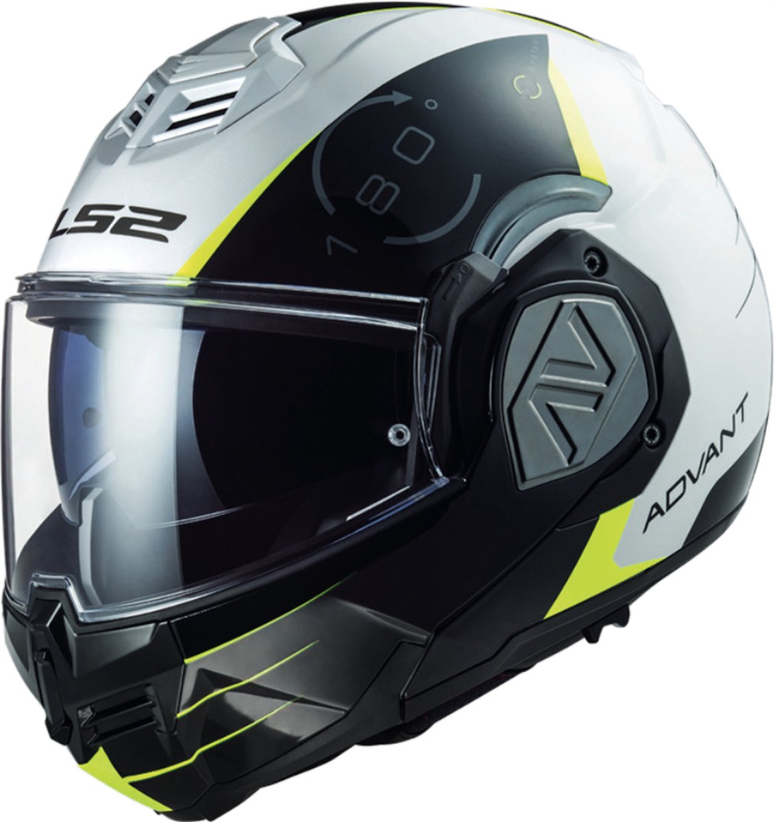 LS2 FF906 Advant Codex White Black Modular Helmet XL - Maat XL - Helm