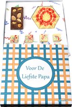 Vaderdag chocolade cadeau - Chocoladecadeau voor papa -Brievenbus pakket - FairtradeChocolade - Handgemaakt chocoladecadeau - Melk en Wit