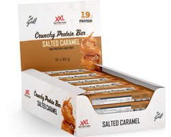 XXL Nutrition - Crunchy Protein Bar - 21 gram Eiwit - Eiwitreep, Proteine Repen, Fitness Snack - Diverse Smaken - 12 Pack - Salted Caramel