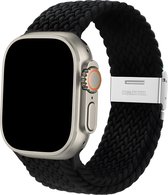 Innerlight® Nylon+ - Zwart Geweven - 38/40/41mm - Nylon bandje geschikt voor Apple Watch - Geschikt als Apple watch bandje voor Series 1/2/3/4/5/6/7/8/9/SE