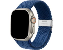 foto van Innerlight® Nylon+ - Blauw Geweven - 44mm - Nylon bandje Geschikt als Apple watch