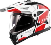 LS2 MX702 Pioneer II Hill White Red-06 XL - Maat XL - Helm