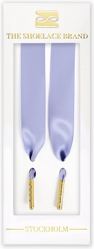 Veters plat - iris blauw zijde - 120cm veters voor wandelschoenen, werkschoenen en meer
