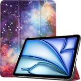 Hoozey - Tablet hoes geschikt voor iPad Air (2024) - Tri-fold hoes met auto/wake functie - 11 inch - Galaxy