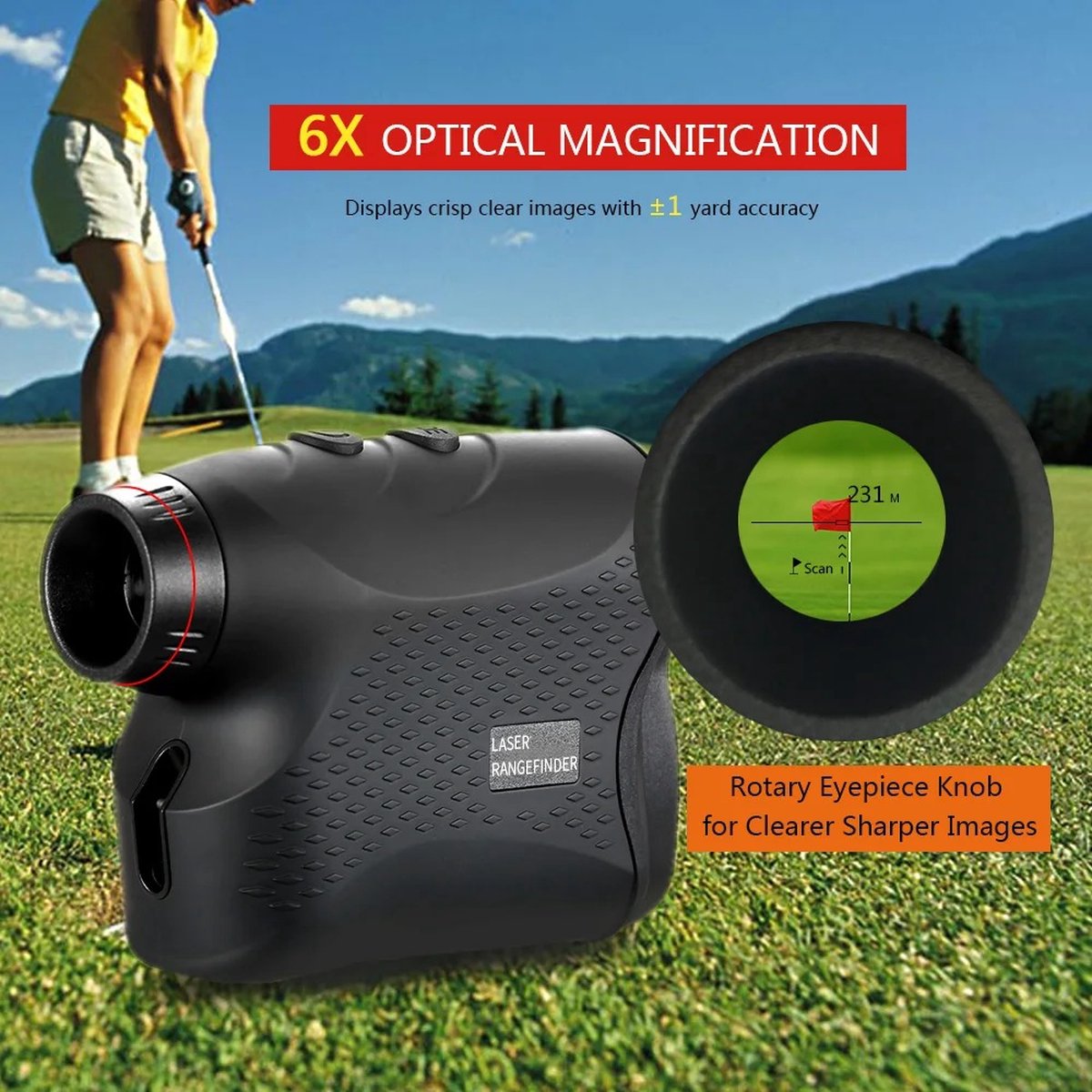 500m Golf Afstandsmeter Afstandsmeter, Digitale Golf