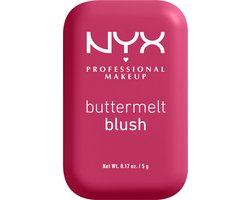 NYX Professional Makeup Buttermelt Blush - Alle huidtypes - Verrijkt met mango-, amandel- en sheaboter - Butta Than Before - 5 gr