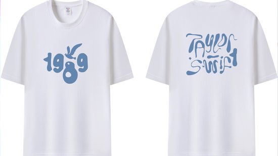 Taylor Swift eras tour 1989 T-shirt - Chemises de concert, chemise de film et chemise de fan pour adultes, jeunes et enfants - Wit- Taille M