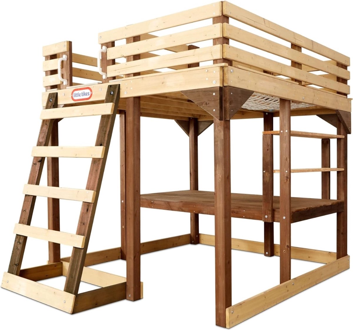 Stapelbed - Hoogslaper - Little Tikes - Speeltoestel 4-in-1 met Opbergplanken, Chillnet en Bureau
