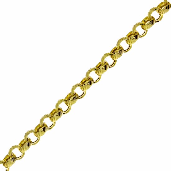 Gouden Jasseron Armband 4.5 mm 14 karaats