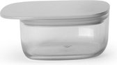 Qualy - Voorraadpot Voedselcontainer 0.3L “FLAT TOP Storage Jar” W105 x L107 x H105mm Transparant
