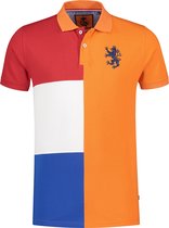 Hup Holland Hup - Polo – oranje polo - Korte Mouw - Oranje - Vlag - EK - WK - Formule 1 – oranje polo heren - Maat XL