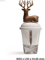 Qualy - Shotglas 7.5ml “Deer Ice Pop Mold” met deksel W90 x L90 x H146mm Transparant