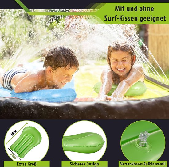 Dubbele Waterglijbaan - Lengte 4,80 m x Breedte 1,40 m - Inclusief 2x