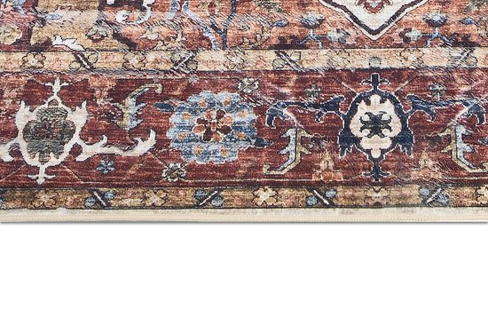 Tapiso Tapis Imprimé en Flanelle Tapis Vintage Traditionnel Antidérapant Lavable Taille - 200x300