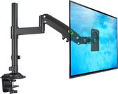 Tafelbevestiging met gasveer voor 22-35 inch LCD schermen tot 12 kg VESA max. 100 x 100 mm Zwart met Ergosolid H100
