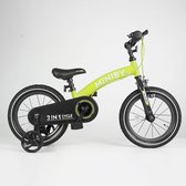 Qplay Miniby Kinderfiets 14 inch - 3 in 1 - loopfiets - Groen