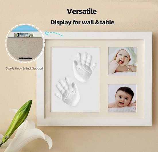 Baby Handafdruk Voetafdruk Herinnerings Kit - Baby Foto´s Fotolijstje voor Pasgeborenen - Babykamer Herinnering Kunst Kit Lijsten van Aitakatta — afbeelding 5