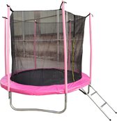 Zatzon Trampoline Rose - diamètre 244cm - jardin - trampoline enfant - max 150 kg